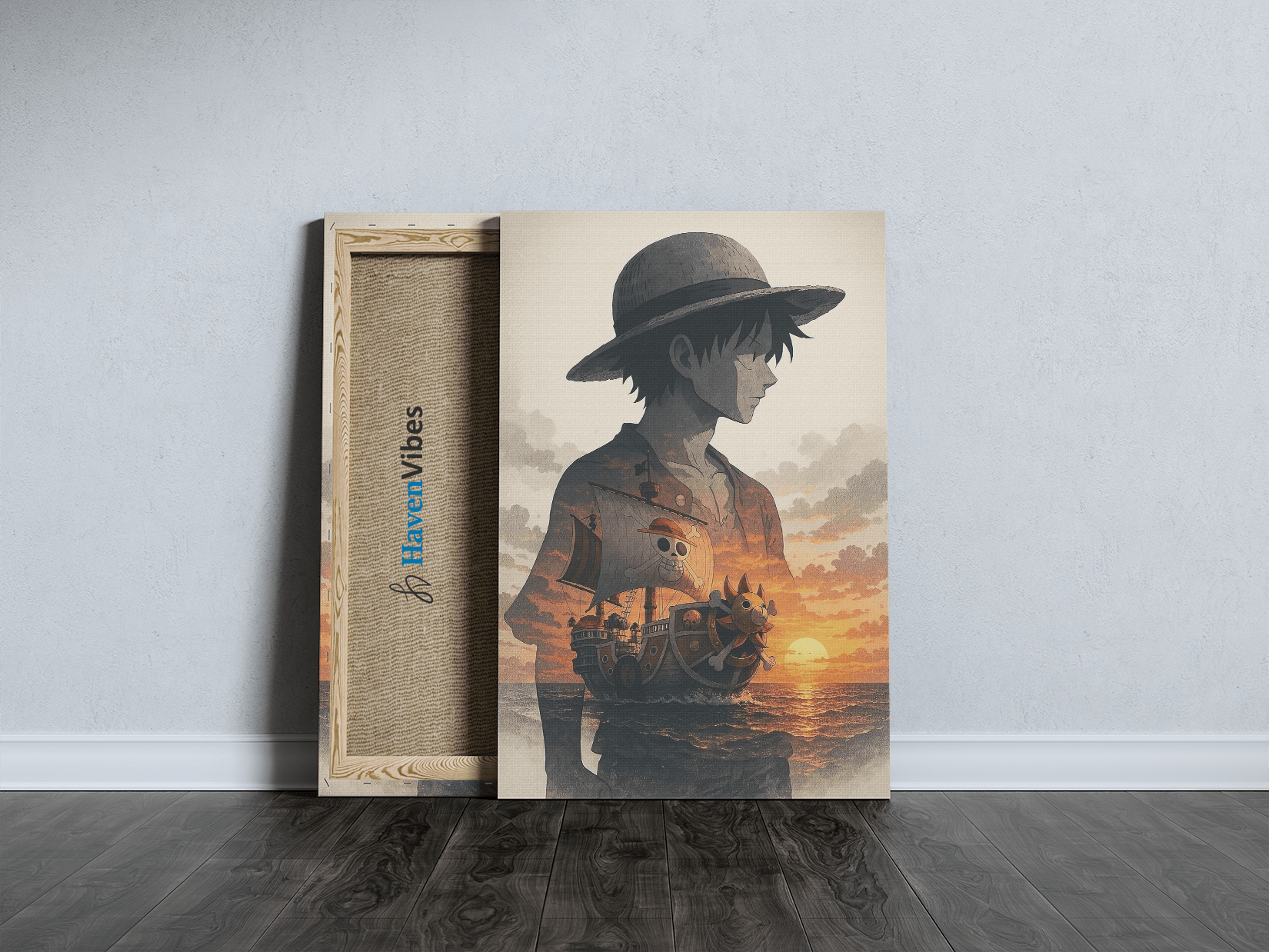 One Piece Luffy & Thousand Sunny Canvas Art - HavenVibes