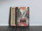 Red Sports Car in Neon Tokyo Street Canvas Wall Art - HavenVibes