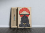Meditating Monk Canvas Wall Art - HavenVibes