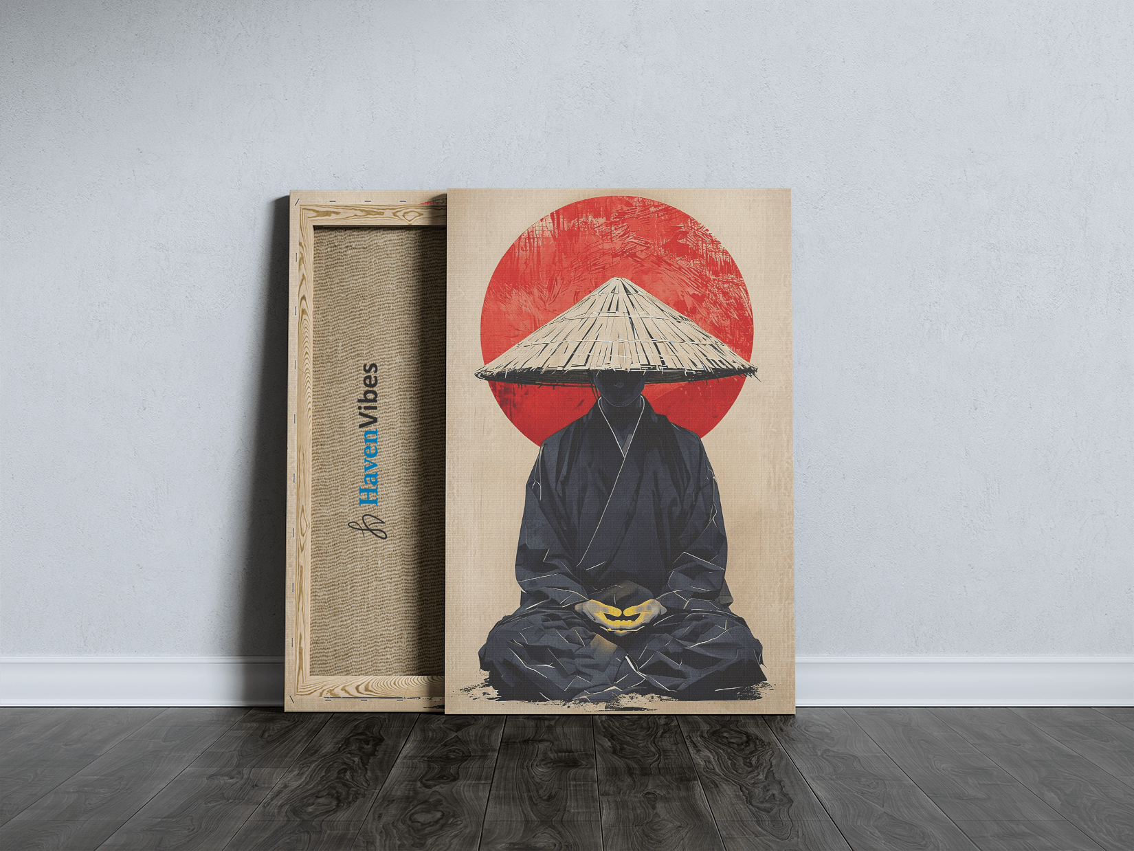 Meditating Monk Canvas Wall Art - HavenVibes