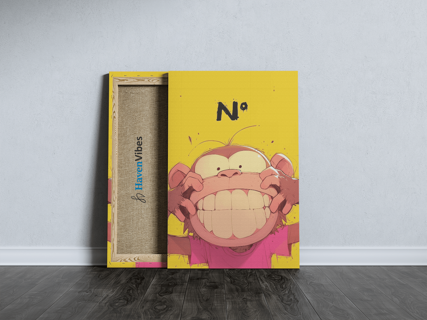Funny Monkey Face Canvas Wall Art - HavenVibes