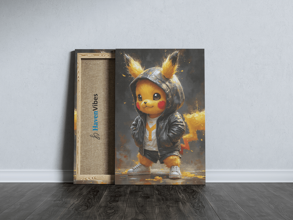 Street Style Pikachu Canvas Wall Art - HavenVibes